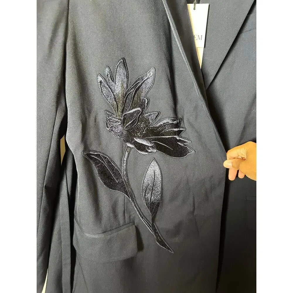 ERDEM Flower Double-Breasted Belted Wool Blazer - Picture 6 of 10